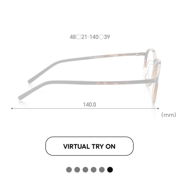 Jins Airframe Eyeglasses 48*21*140 LUF-16A-337B 28, eyeglasses - Picture 8 of 8